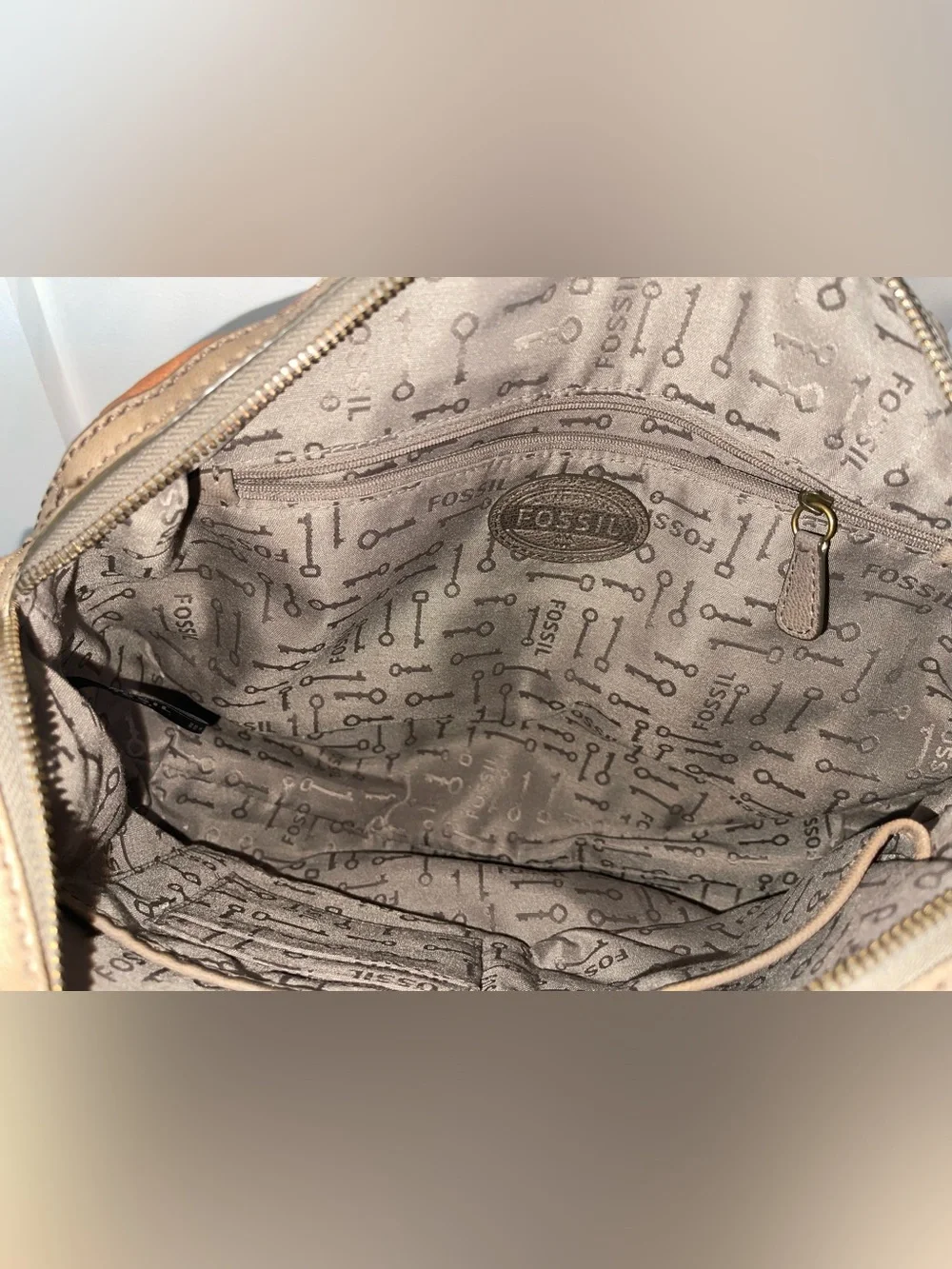 Y2K Fossil Leather Multicolor Handbag. Missing Shoulder Strap